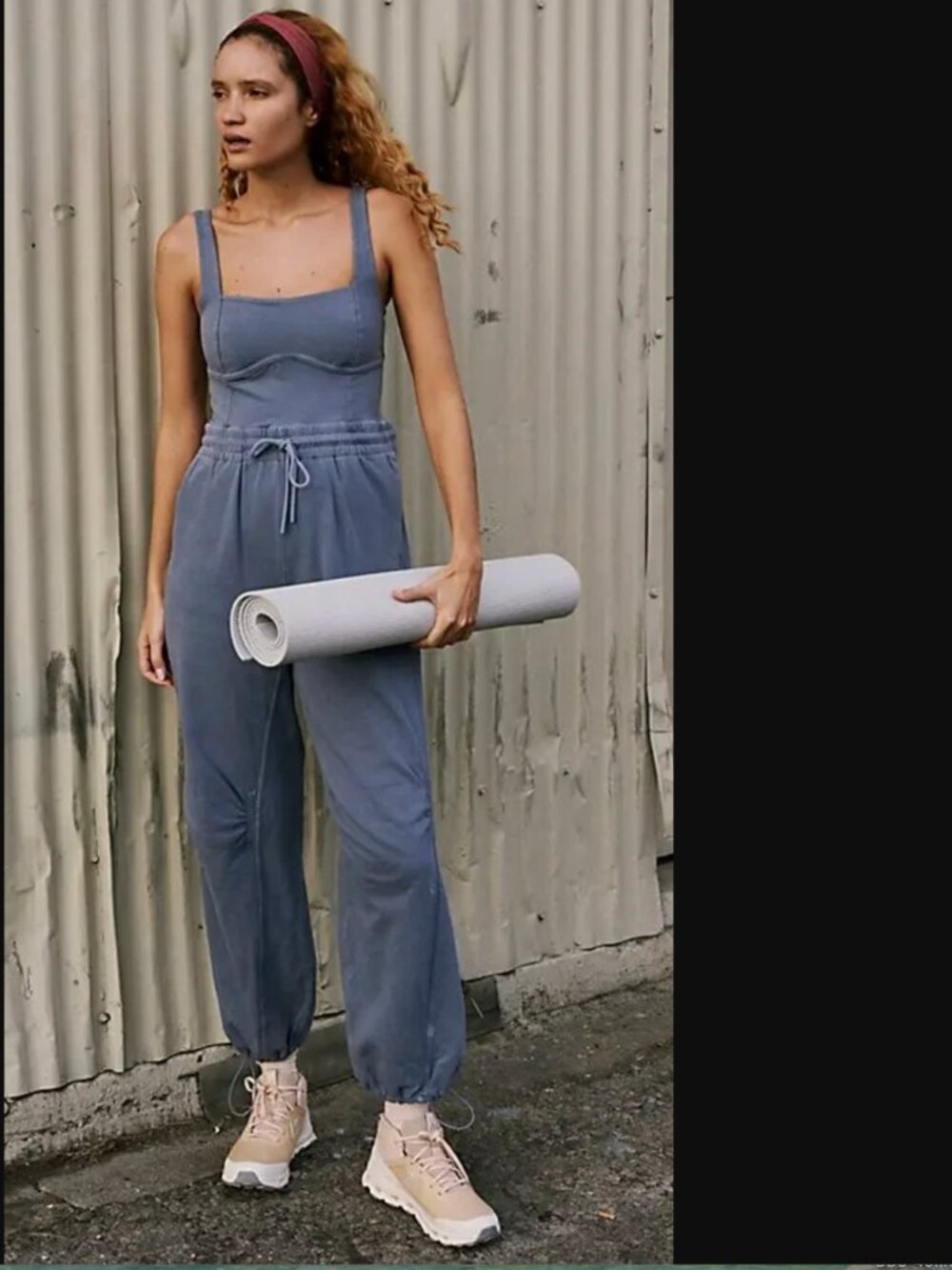 FP Movement by Free People Women Misty Blue Inbound Onesie Jumpsuit Size XS or S